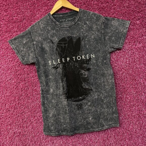 Sleep Token Take Me Back to Eden Aqua Regia Rock Band Mineral Wash T-Shirt Mediu - Picture 3 of 4